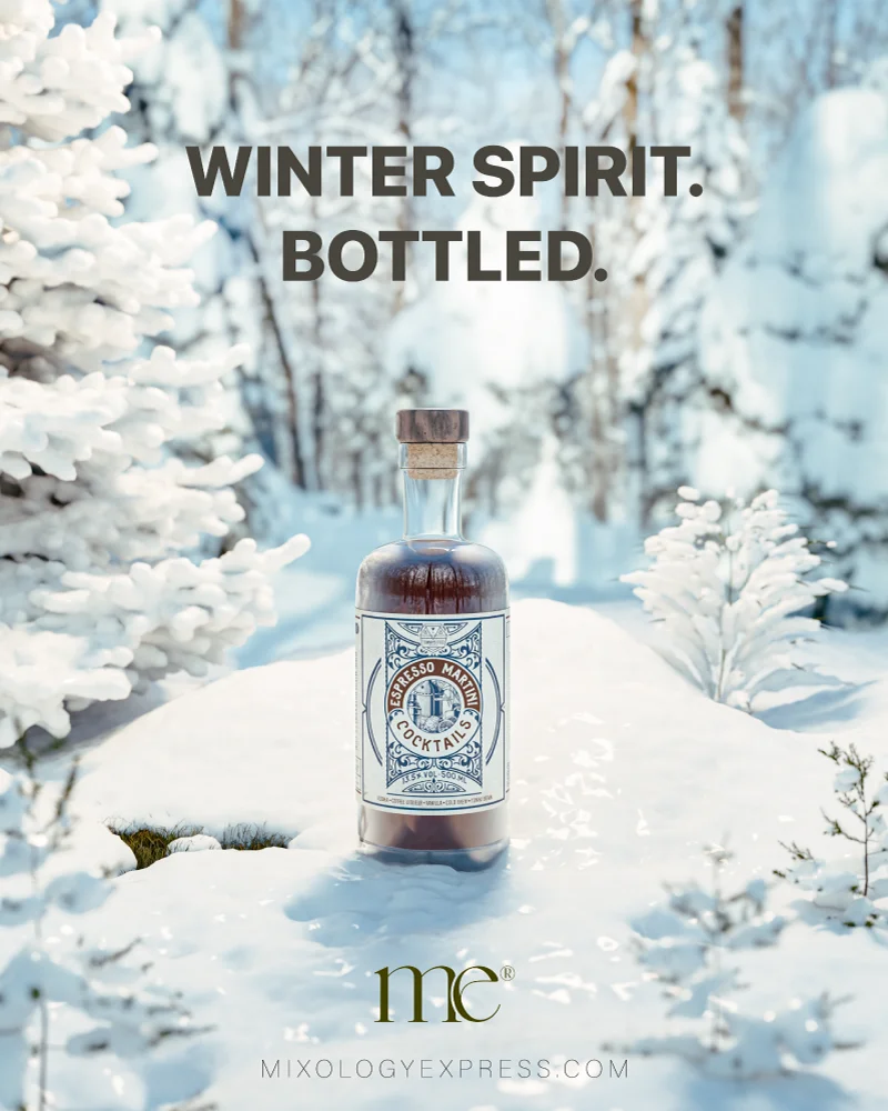 Bottle in snow